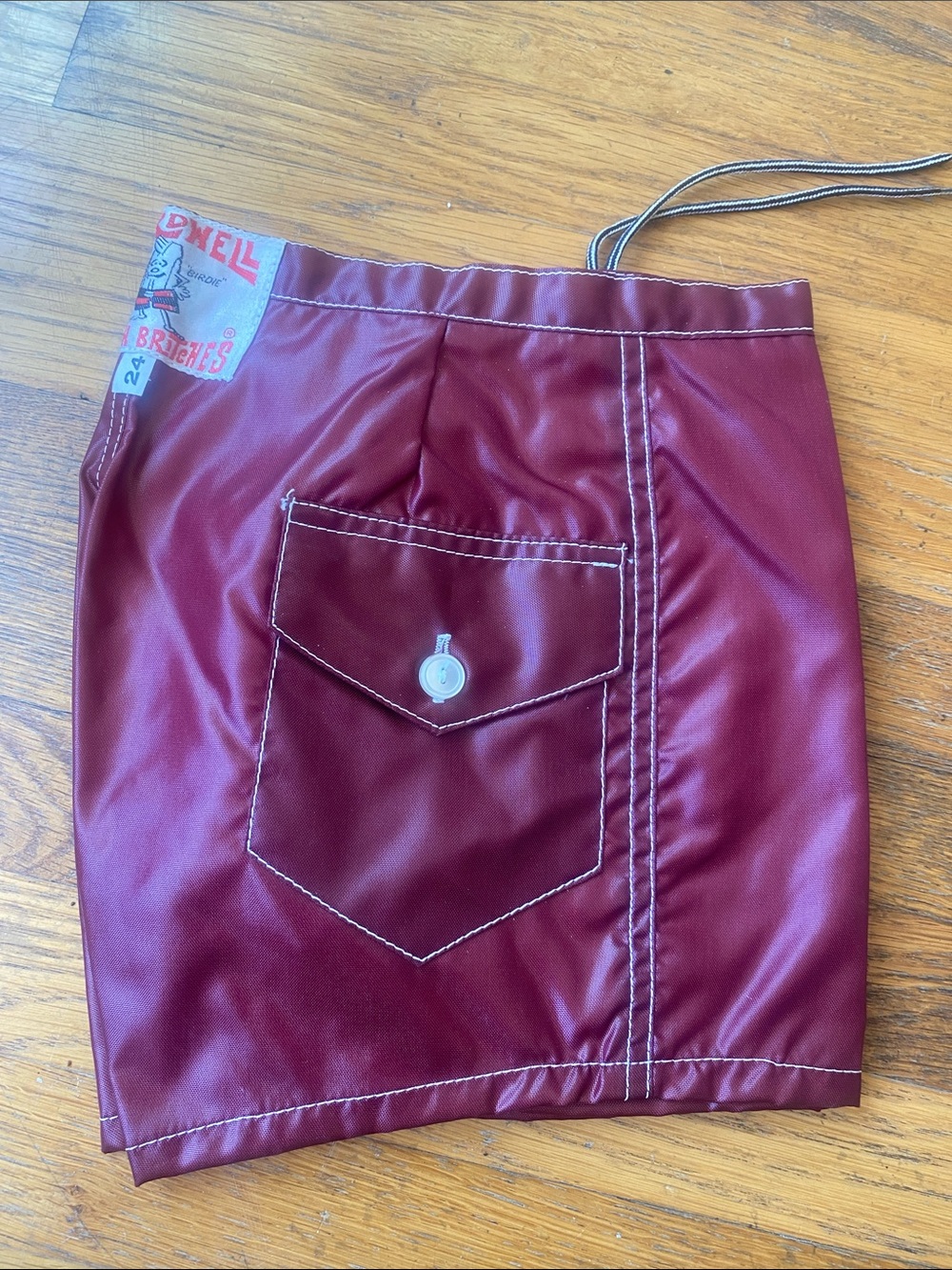 Birdwell Burgundy Mini Shorts